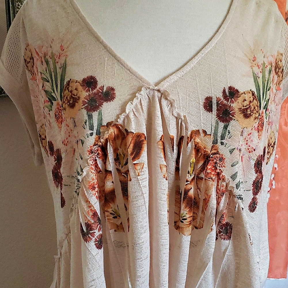 Taylor And Sage Boho Peasant Smocked Empire Waist… - image 2